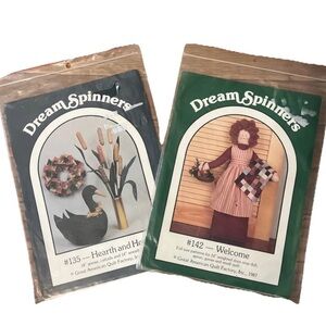Vintage Dream Spinners Lot Of Goose Doll Patterns #135 & #142 Cattails Country